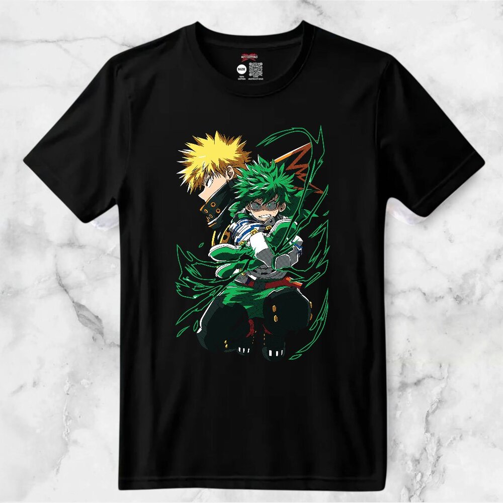 Midoriya x Bakugo (MHA) Anime Custom T-shirt